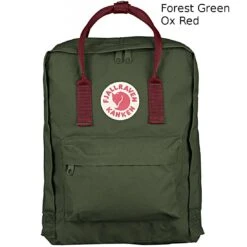 Fjällräven Kånken Reppu -Era Lindroos 660 326 forest green ox red 1